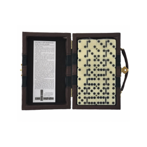 DOMINO DOBLE CON ESTUCHE DE CUERINA