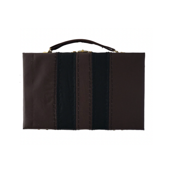 DOMINO DOBLE CON ESTUCHE DE CUERINA