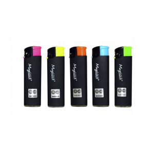 ENCENDEDOR MAGICLICK RUBBER BLACK TURBO RECARGABLE