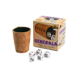 GENERALA BISONTE CON CUBILETE SIMIL CUERO Y 5 DADOS
