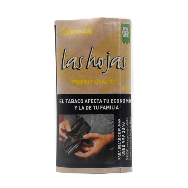 TABACO LAS HOJAS 30 GR PREMIUM VAINILLA