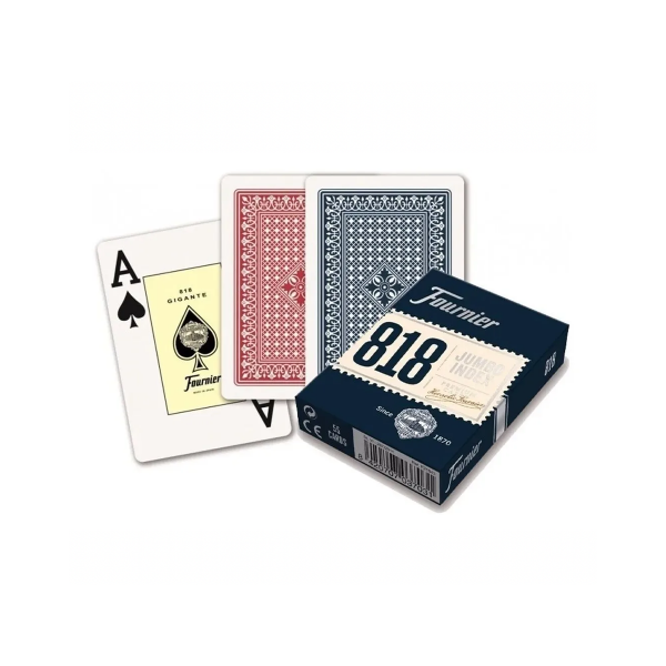 NAIPES POKER FOURNIER 818 NRO GRANDE AZUL