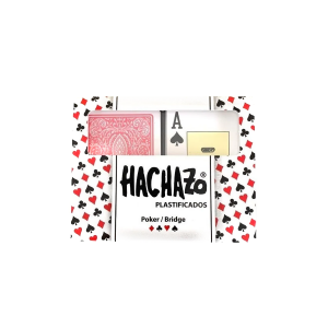NAIPES DE POKER TIPO FRANCÉS HACHAZO DOBLE