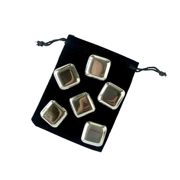 CUBOS HIELO SCHON PACK X 6 ACERO INOXIDABLE