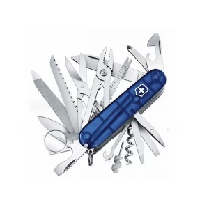 CORTAPLUMAS VICTORINOX SWISS CHAMP 33 USOS AZUL TRANSLÚCIDO