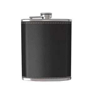 PETACA DE ACERO REVESTIDA EN ECOCUERO 8 OZ