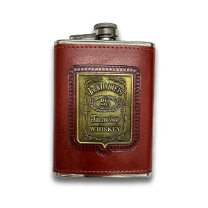 PETACA JACK DANIELS C/CUERO 8 Oz
