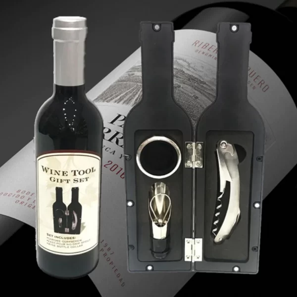 SET DE VINO BOTELLA 3 ACCESORIOS