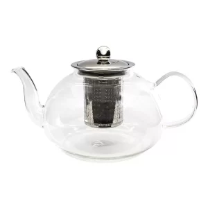 TETERA DE VIDRIO CON INFUSOR Y TAPA 800ml
