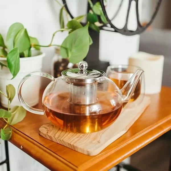 TETERA DE VIDRIO CON INFUSOR Y TAPA 800ml
