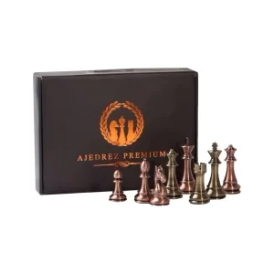 PIEZAS DE AJEDREZ BISONTE PREMIUM COLOR BRONCE