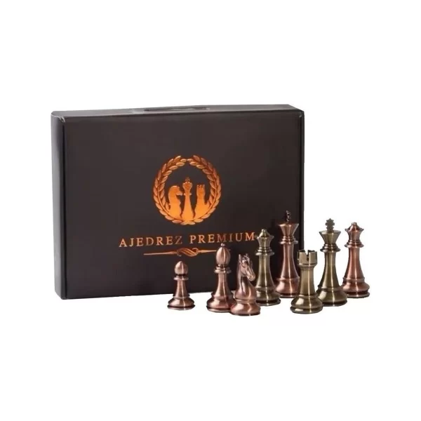 PIEZAS DE AJEDREZ BISONTE PREMIUM COLOR BRONCE