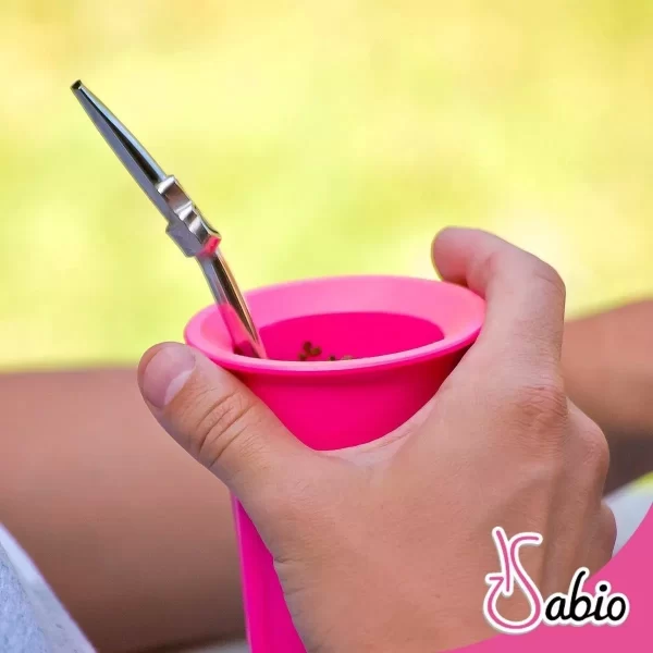 MATE SABIO PATITA CON BOMBILLA DE ACERO INOXIDABLE