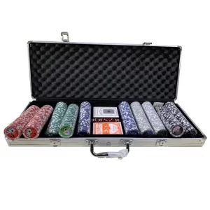 MALETÍN POKER 500 FICHAS, NAIPES Y DADOS