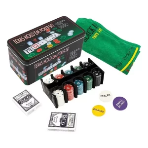 FICHERO DE POKER 200 FICHAS + CARTAS + PAÑO