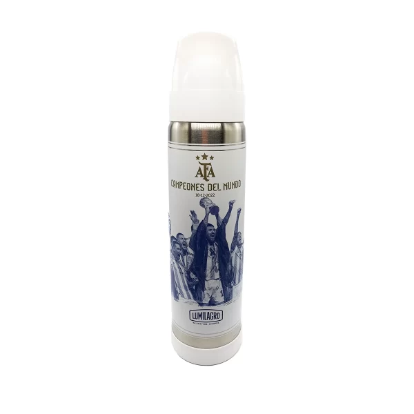 TERMO LUMILAGRO 1 LT CAMPEONES DEL MUNDO ACERO INOXIDABLE